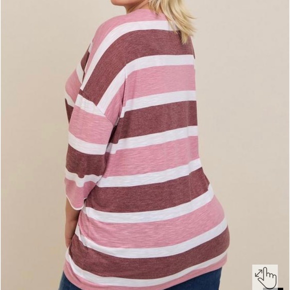 NWT Torrid feather Soft striped top - Picture 3 of 3